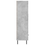 vidaXL Buffet haut gris béton 69 5x31x115 cm bois d'ingénierie