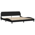 vidaXL Cadre de lit Dover noir 200x200 cm similicuir