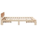 vidaXL Cadre de lit avec tête de lit 140x190 cm en bois de pin massif
