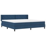 vidaXL Lit à ressorts avec tête de lit Bleu 200 x 200 cm tissu