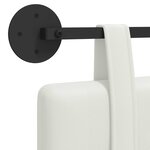 vidaXL Tête de lit suspendue Blanc Simili cuir