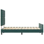 vidaXL Cadre de lit avec tête de lit Vert foncé 120 x 200 cm Velours