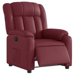 vidaXL Fauteuil inclinable électrique Rouge bordeaux Similicuir