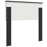 vidaXL Tête de lit avec tête de lit Chêne noir 90 cm Bois d'ingénierie