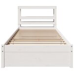 vidaXL Cadre de lit avec tête de lit sans matelas blanc 90x200 cm