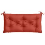vidaXL Coussin de banc de jardin rouge mélangé 100x50x7 cm tissu