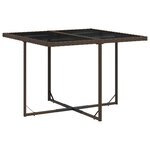 vidaXL Ensemble à manger de jardin et coussins 9 Pièces marron poly rotin