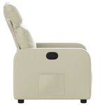 vidaXL Fauteuil inclinable Crème Similicuir