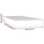 vidaXL Matelas de lit à ressorts ensachés fermeté moyenne 80x210x20 cm velours