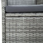 vidaXL Chaises à manger de jardin lot de 4 Résine tressée Gris