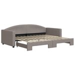 vidaXL Lit de jour avec lit gigogne taupe 90x200 cm tissu