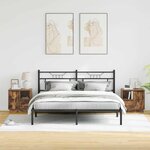 vidaXL Cabinet de chevet avec 2 Pièces Chêne fumé 50 x 34.5 x 50 cm.