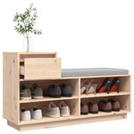 vidaXL Armoire à chaussures 110x34x61 cm Bois de pin massif