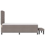 vidaXL Lit à ressorts avec tête de lit Taupe 100 x 200 cm tissu
