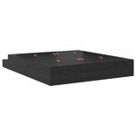 vidaXL Cadre de lit de rangement Chêne noir 200x200 cm