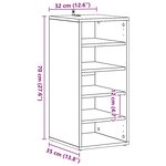 vidaXL Armoire à chaussures chêne artisanal bois d'ingénierie