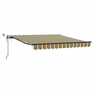 vidaXL Tissu de auvent Vert et jaune 350 x 250 cm Polyester