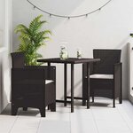 vidaXL Chaise de jardin 2 Pièces Marron 53 x 49 x 85 cm PP