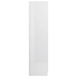 vidaXL Garde-robe Blanc brillant 80x52x180 cm Bois d’ingénierie