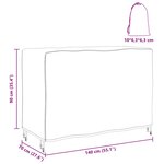 vidaXL Housse pour mobilier d'extérieur Noir 140 x 70 x 90 cm 210D