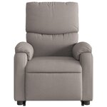 vidaXL Fauteuil inclinable de massage électrique Taupe Tissu
