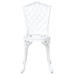 vidaXL Ensemble de tables de jardin 3 Pièces Blanc 80 x 80 x 75 cm