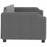 vidaXL Lit de jour gris foncé 100x190 cm tissu