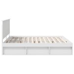 vidaXL Cadre de lit Blanc 200 x 200 cm Bois de pin massif
