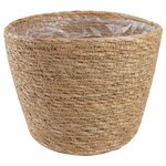 vidaXL Paniers à plantes en herbe de mer 3 Pièces Naturel Ø26 x 19 cm