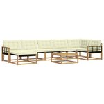 vidaXL Ensemble de canapés d'extérieur 8 pc Blanc et crème