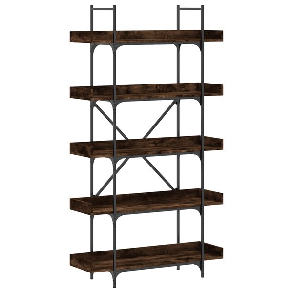 vidaXL Bibliothèque 5 niveaux chêne fumé 100x33x180 5 cm