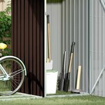 vidaXL Abri à bois de jardin Marron 245x98x159 cm Acier galvanisé