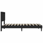 vidaXL Cadre de lit avec bandes LED Noir 90 x 190 cm Simili cuir