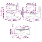 vidaXL Ensemble de canapés d'extérieur 6 Pièces Blanc et Beige