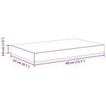 vidaXL Étagère murale flottante chêne 40x23x3 8 cm MDF