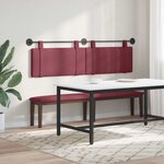 vidaXL Tête de lit suspendue Bordeaux Tissu