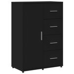 vidaXL Buffets 2 Pièces noir 60x31x84 cm bois d'ingénierie
