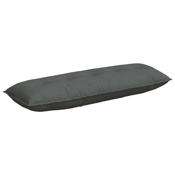 vidaXL Coussin de Dos Gris foncé 140 x 19 x 50 cm tissu