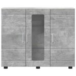 vidaXL Buffet Gris béton 55 5 x 29 x 100 cm Bois d'ingénierie