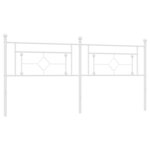 vidaXL Tête de lit métal blanc 193 cm