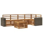 vidaXL Ensemble de canapés d'extérieur 6 pc Naturel Polyester