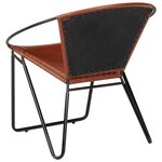 vidaXL Chaise marron cuir véritable