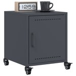 vidaXL Table de chevet anthracite 36x39x43 5 cm acier