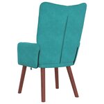 vidaXL Fauteuil Relaxant en Velours Turquoise