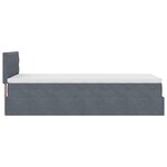 vidaXL Cadre de lit ottoman et matelas gris foncé 90x200 cm velours