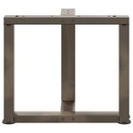 vidaXL Pieds de table basse en T  2 pièces  noir  50 x 25 x (42-43) cm  acier