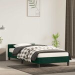 vidaXL Cadre de lit sans matelas vert foncé 90x190 cm velours