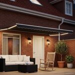 vidaXL Store rétractable manuel avec LEDs 4 5 × 3 m