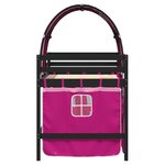 vidaXL Lit mezzanine enfants avec tunnel sans matelas rose 80x200 cm