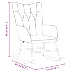 vidaXL Chaise à bascule avec repose-pied Bleu Tissu